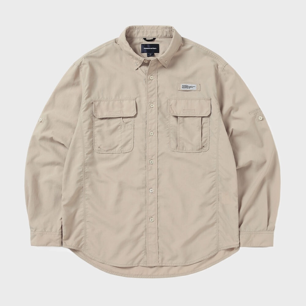 ディス・イズ・ネヴァー・ザット・フィッシングシャツカーキ