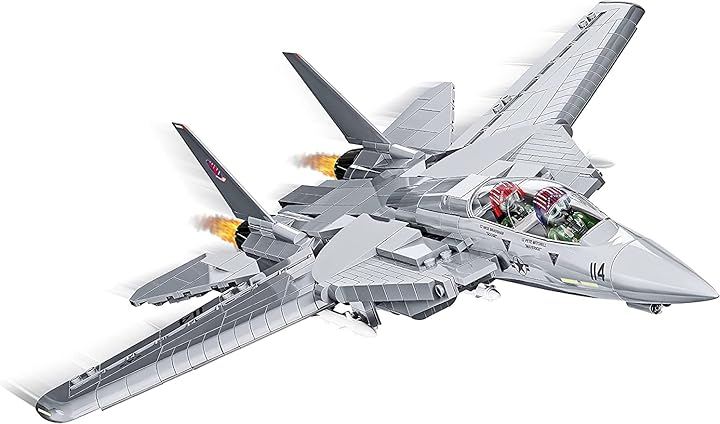レゴに互換MADE ブロック 映画トップガン F-14 トムキャット アメリカ軍 飛行機 1/48 754ピース IN EU5811A (38.5cm x 27cm x 10.5cm)
