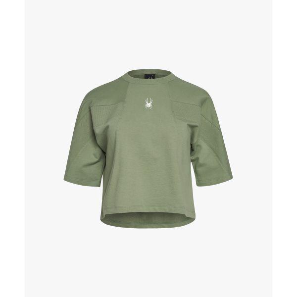 女性ライフスタイルクロップドTシャツ SPHMCNRS351WKHA 659626