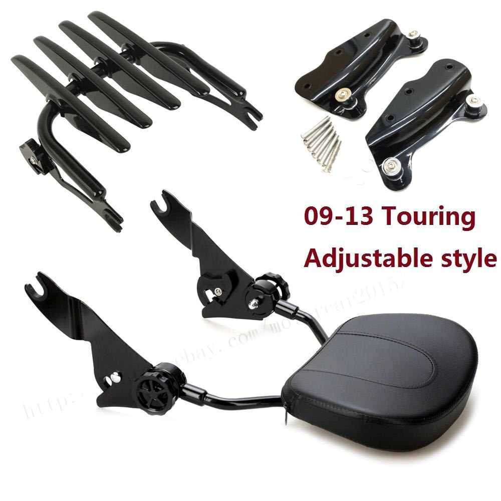 ハーレー 09-2013 ツーリング用 デタッチャブル シーシーバー バックレスト/ロードキング f