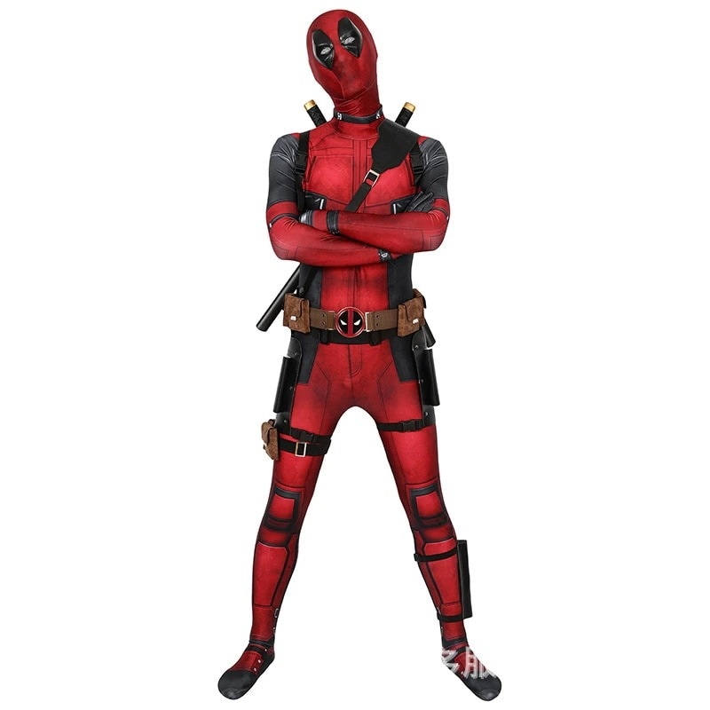 デッドプール タイツ ウェイドウィルソン デッドプール ストレッチ プリント ジャンプスーツ メンズ J19003aa