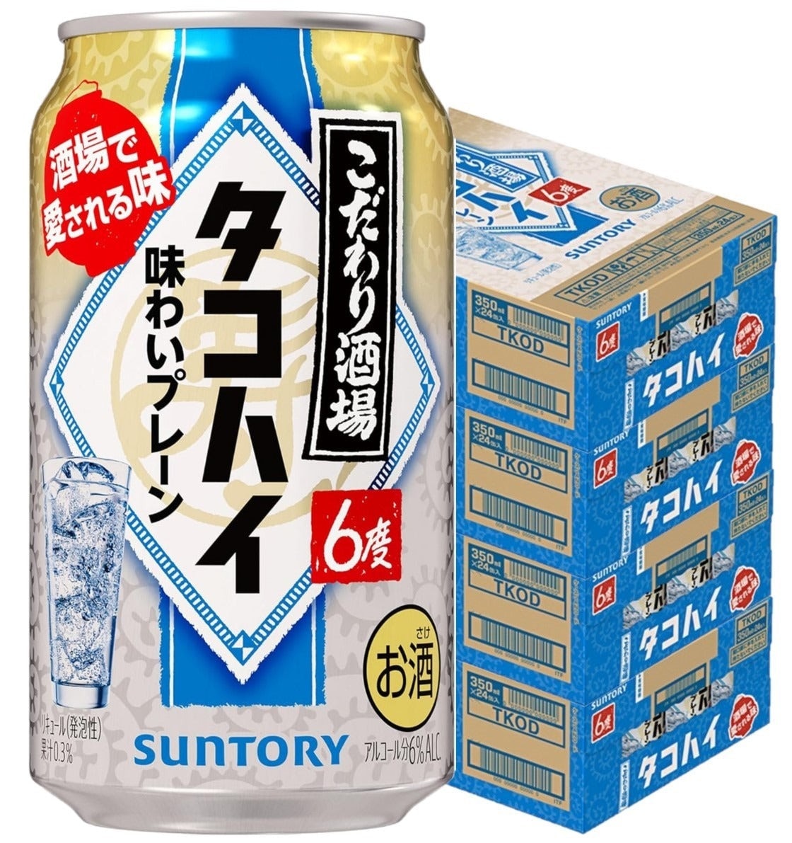 【送料無料】サントリー こだわり酒場のタコハイ 6％ 350ml4ケース/96本 【本州(一部地域を除く)は送料無料】 YTR