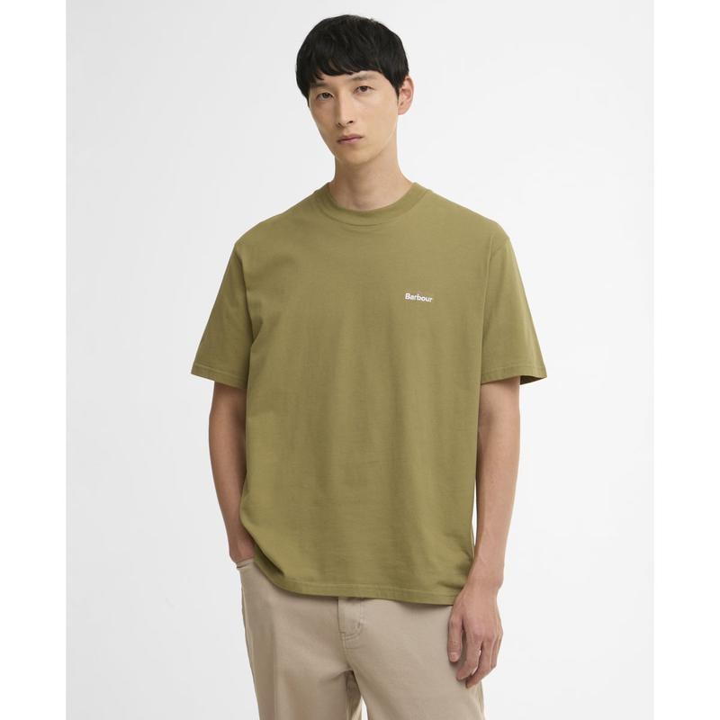 26SS メンズ オリーブ Dalton Logo OS Tシャツ (URTS6E006L3)