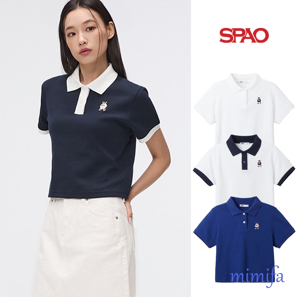 (Woody) ソフトコットンクロップドカラーティー