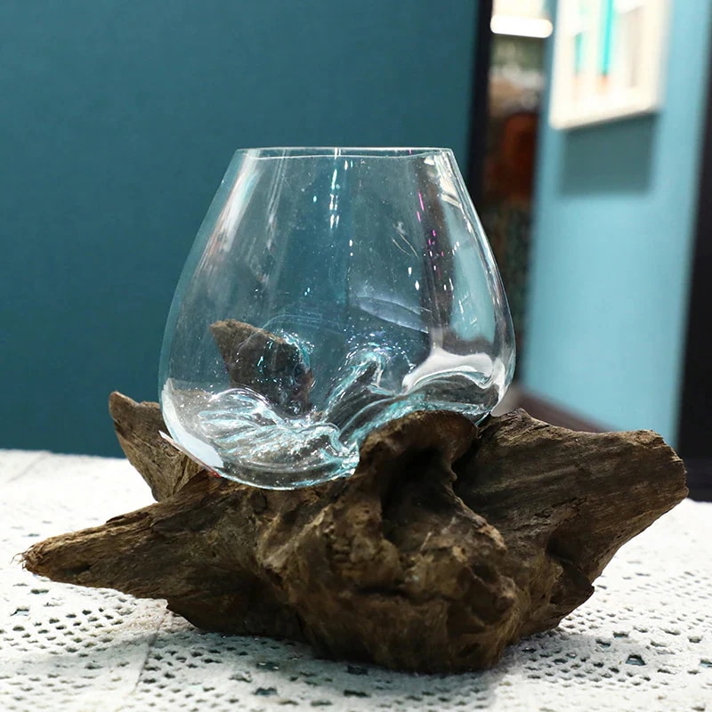 【急速出荷!】欧米風 グラス型の装飾オブジェ ミニ水槽 7,238円