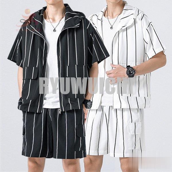 セットアップ メンズ シャツ 夏 薄手 上下セット 夏服 ショートパンツ ハーフパンツ 半袖 2点セット おしゃれ 大人 カジュアル 大きいサイズ