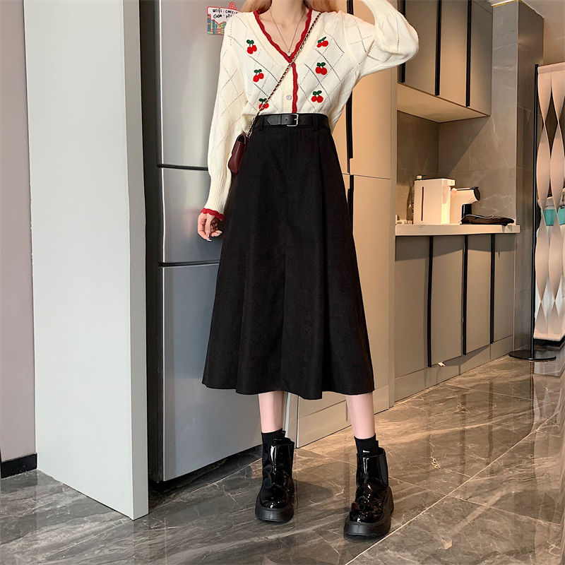 最大62％オフ 話題 サテンスカート2022韓国ファッションのミッドレングスAラインドレススカート通勤する マーケティング