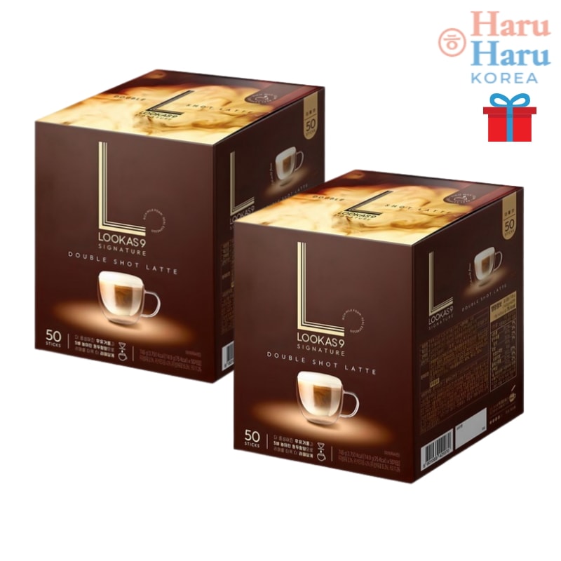 【韓国人気1+1】ルーカスナインシグネチャーダブルショットラテ 50個入り×2箱セット /韓国食品 カフェラテ インスタントコーヒー コーヒーミックス 韓国飲み物 コーヒー豆 エスプレッソラテ