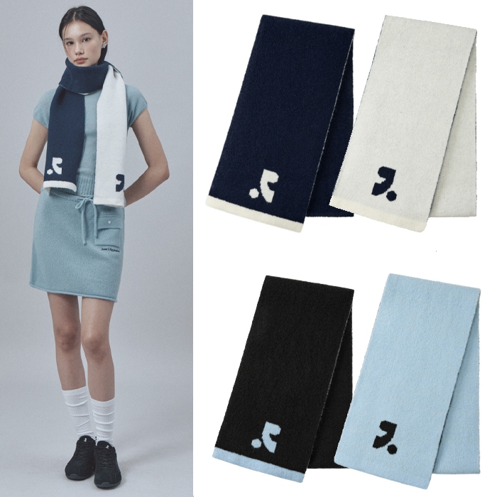 [ rest&recreation ] LOGO KNIT MUFFLER 2color