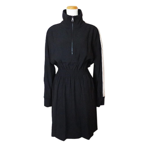 ドレス レディース 2G00008 54A22 999 ワンピース 長袖 バックサテン ブラック