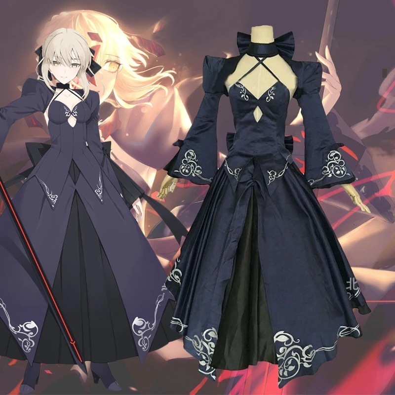 コスプレ Fate/stay Night 黒セイバー 卒業式ドレス アルトリア コスプレ衣装