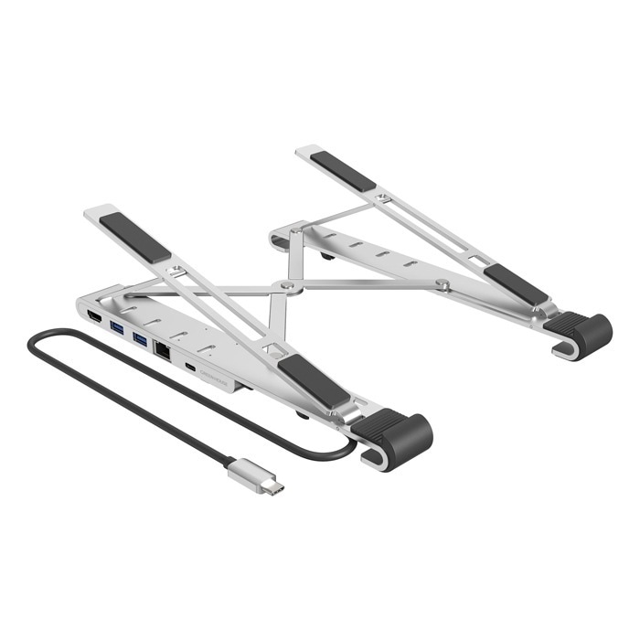 ドッキングステーション ノートPCスタンド型 6ｉｎ1 GH-MHC6B-SV シルバー