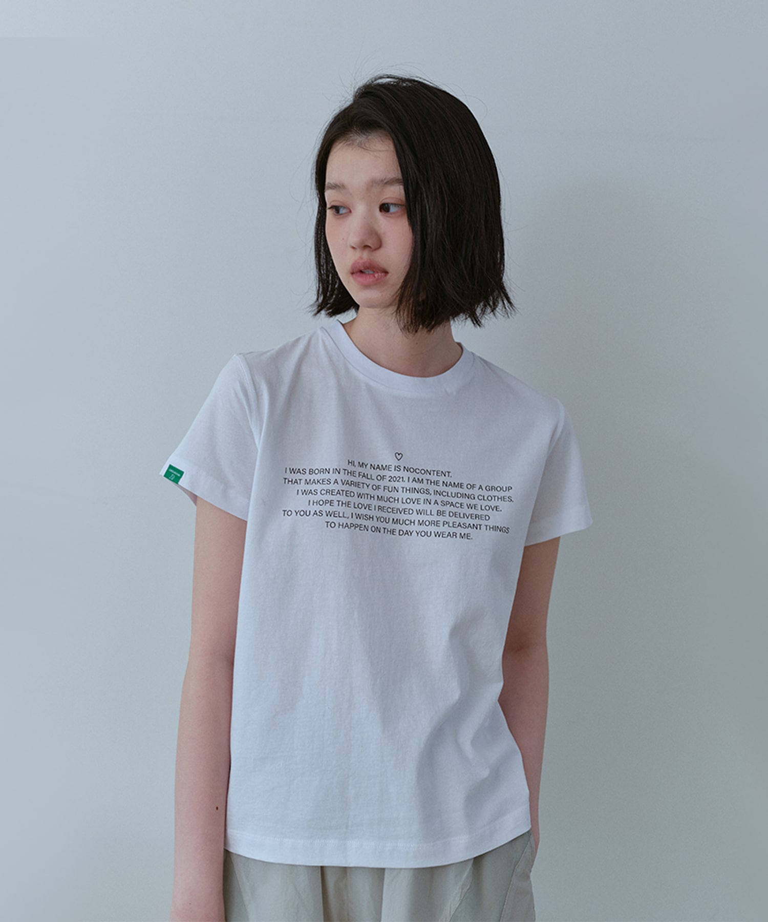 内容なし 6/21 出荷   レタリング T シャツ _ ホワイト