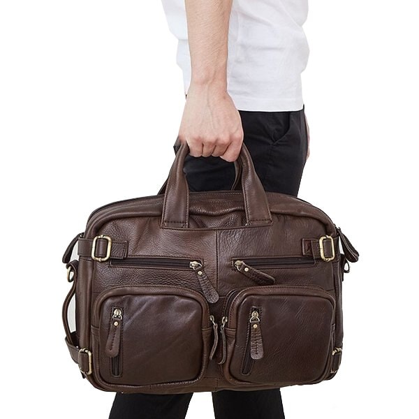 ビジネスバッグ リュックサック 男女兼用 斜め掛け 鞄 牛革 軽量 3way