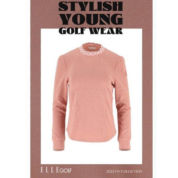 女性ネックポイントラウンドネックTシャツ 6J65301 ホワイト,サーモン04_CC