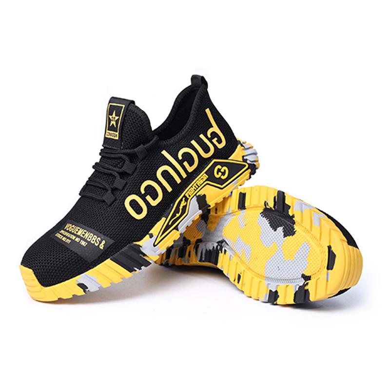 セーフティーシューズスニーカー安全靴作業靴メンズレディース鋼l先芯つま先保護耐滑耐油軽量通気滑り止男女兼用黒23.0cm-29.0cm