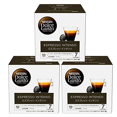 ネスカフェ ドルチェ グスト 専用カプセル エスプレッソインテンソ 16P×3箱,レギュラーコーヒー,ブラックコーヒー,ポッド