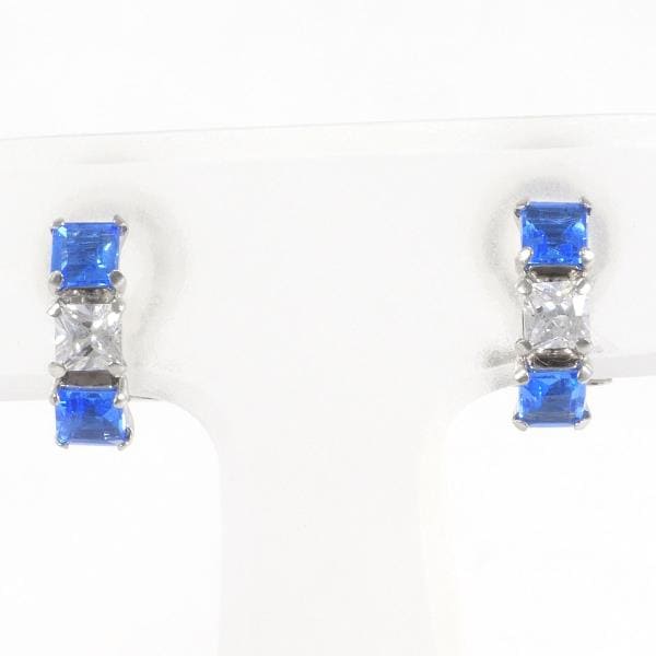 K14 14金 WG ホワイトゴールド イヤリング ジルコニア 人工石 ジュエリー 中古