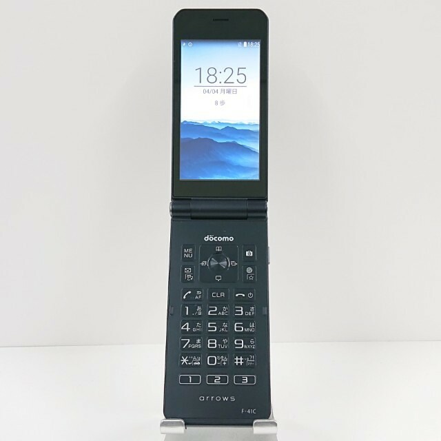 arrows ケータイ ベーシック F-41C ドコモ ネイビー 送料無料 本体 c19630 【中古】