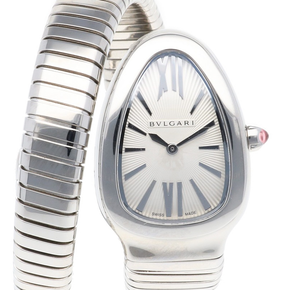 ブルガリ セルペンティ トゥボガス 腕時計 ステンレススチール SP35C6SS.1T クオーツ 1年保証 BVLGARI 中古