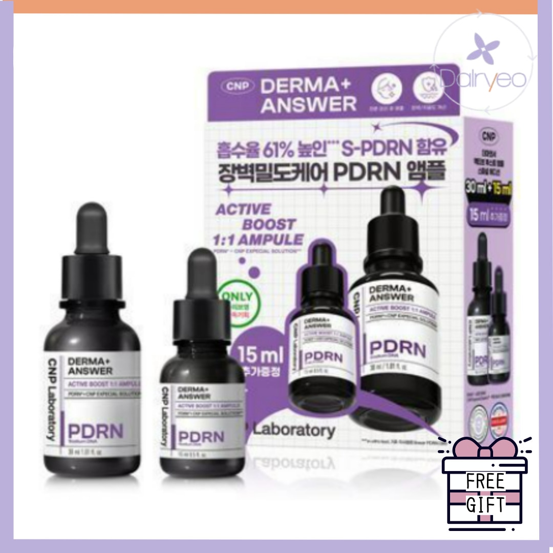ダーマアンサーアクティブブーストPDRNアンプル30ml企画（+15ml贈呈）韓国化粧品 エッセンス 補習 弾力 pdrn 毛穴 しわ 肌のキメ 水分 皮膚障壁