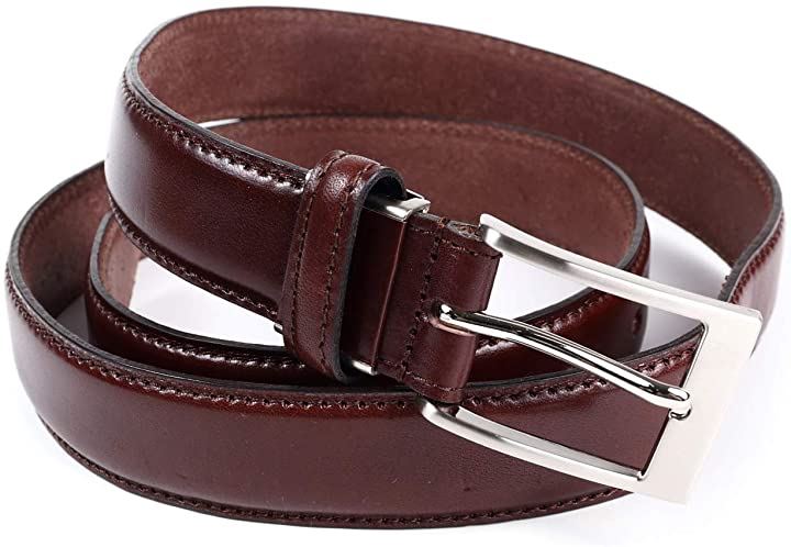 STCRAFT 栃木レザー ベルト メンズ 革 ビジネス 光沢があり高級感を感じられる革質 カジュアル サイズ調整可能 日本製( ブラウン, 108cm/3cm)