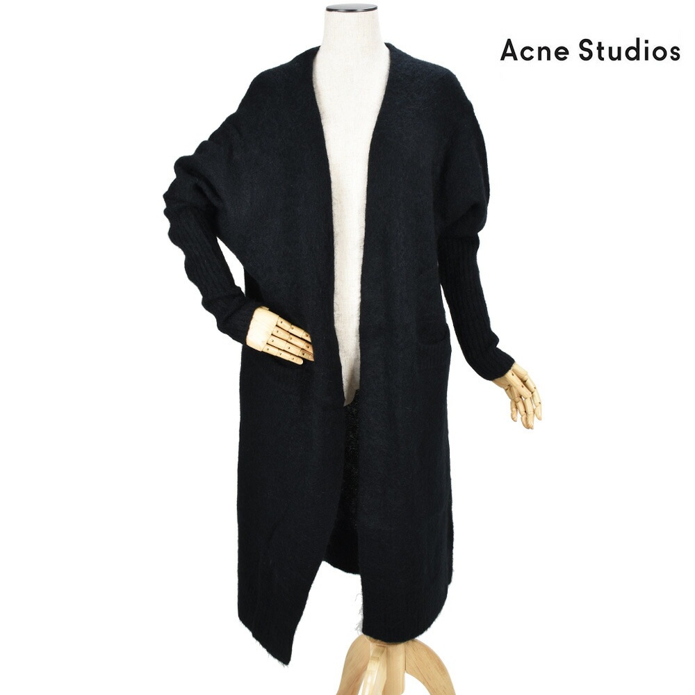 アクネストゥディオズ Acne Studios A60033-900102 KNIT BLACK Reya Mohair モヘア ロング丈 カーディガン ブラック 黒 レディース [a60033-90