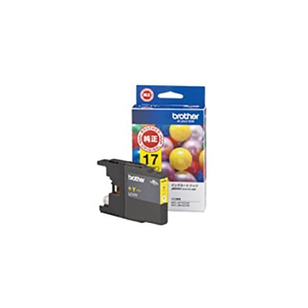 (まとめ) (純正品) BROTHER ブラザー インクカートリッジ (LC17Y イエロー) 大容量 (×3セット)