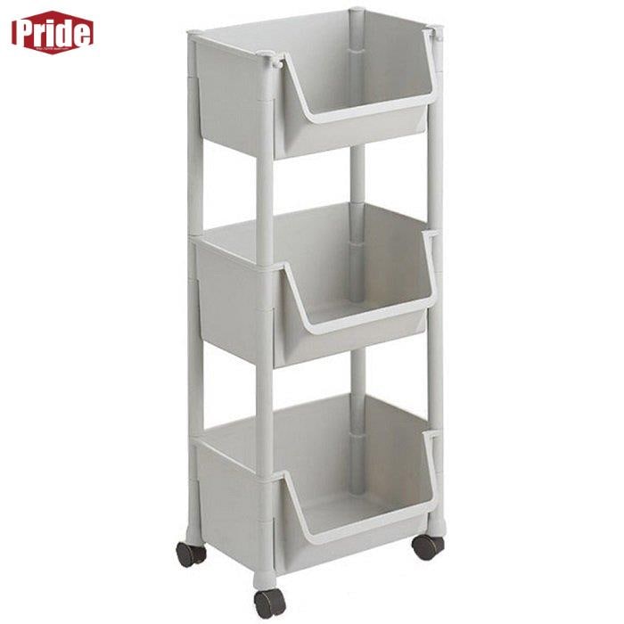 即納可能キッチンワゴン キャスター付き スリム 3段 収納ラック 収納棚 ワゴン 2段 1段 積み重ね マルチラック 耐荷重15kg