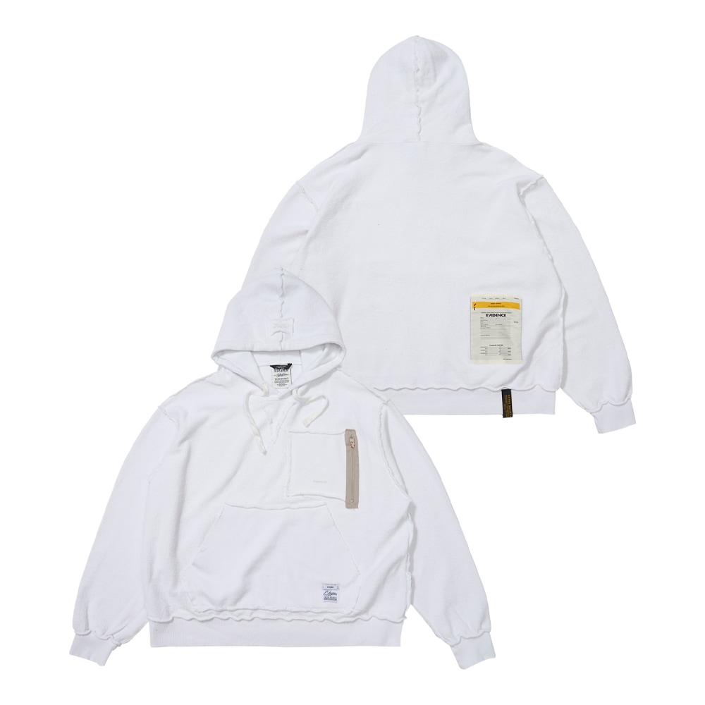 INSIDEOUT OVERSIZED BIO-WASHED HOODIE V2 WHITE