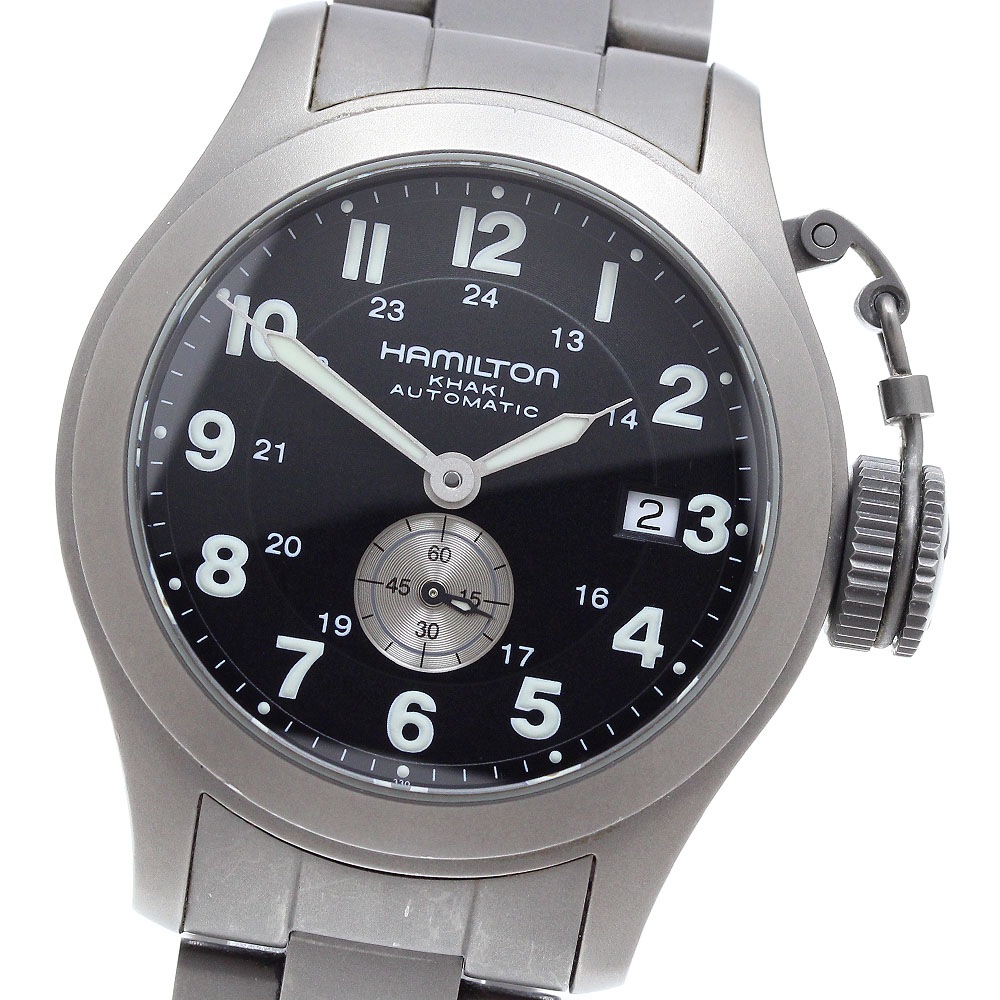 ハミルトン HAMILTON H774450 カーキ ネイビー クラシック 自動巻き メンズ _903803【中古】 47,400円