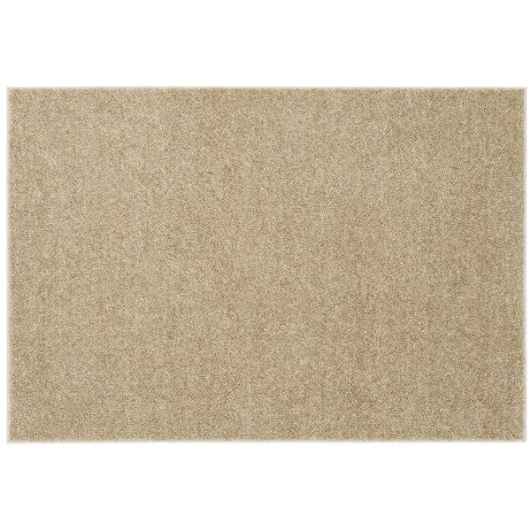 ラグ マット 絨毯 約幅130×長さ190cm ベージュ 無地 洗える 日本製 防ダニ 滑り止め加工 ホットカーペット可 スミノエ ルフレ