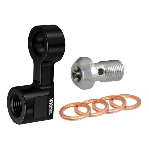 ブレーキ＆クラッチホース延長アダプター 30mm/ブラック 4230-MT111-BL