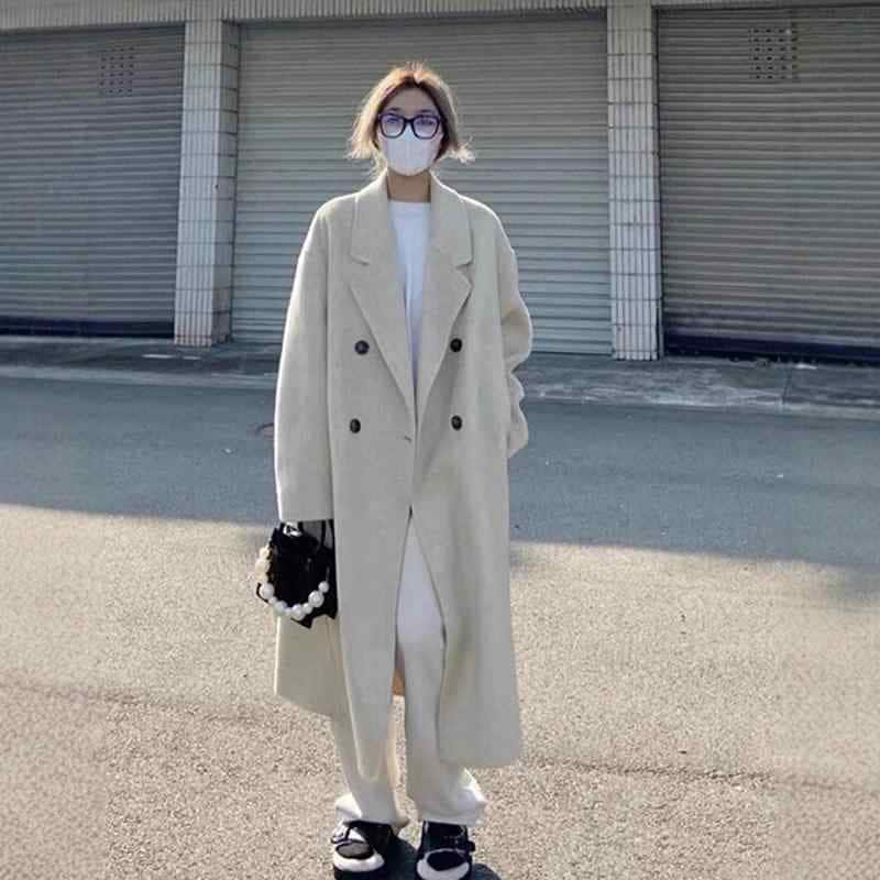 秋冬 コーデ レディース ファッション オシャレ 服 カワイイ シンプル 大人カワイイ 大きいサイズ ハイエンド ウール コート シルエット ダウン