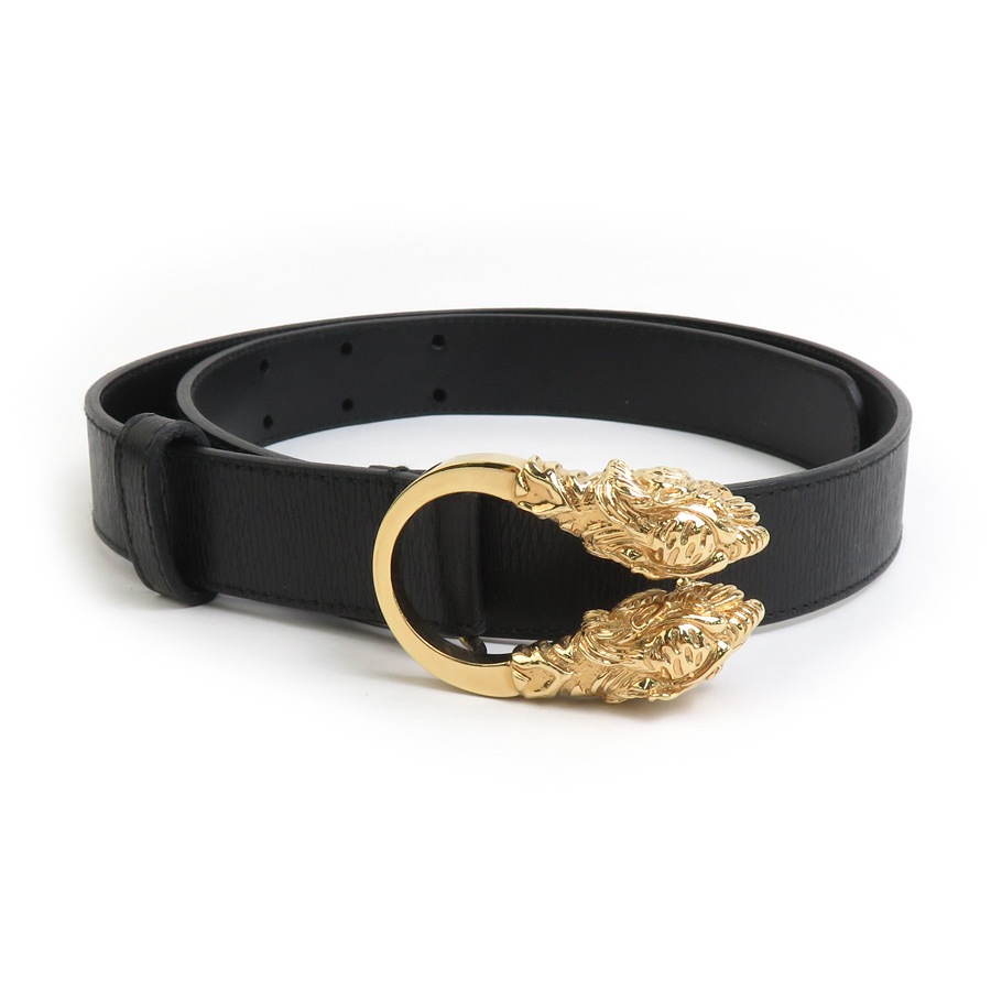 グッチ GUCCI ベルト レザー ブラック レディース a0561