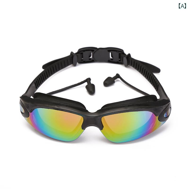 メンズ レディース スイムゴーグル 水中メガネ シンプル おしゃれ 防曇 快適 ずれにくい 見やすい 大人用 海 ビーチ プール 水泳 スイミング 競泳 コーチ トレーニング レジャー アウトドア マ