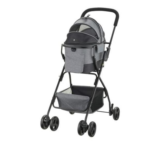 リッチェル ペットカート ミニモ 超小型犬・小型犬・猫用 1台入 (グレー)