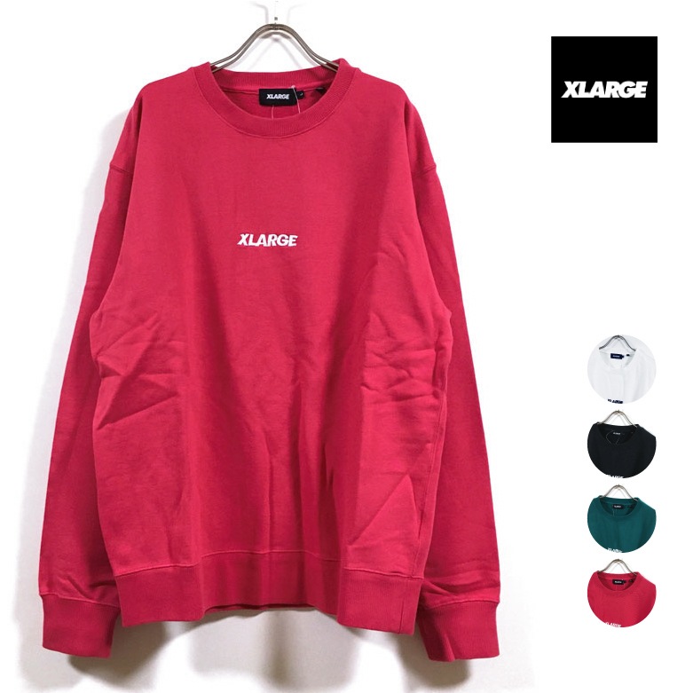 XLARGE エクストララージ EMBROIDERY STANDARD LOGO CREWNECK SWEAT スウェット 長袖 メンズ 送料無料