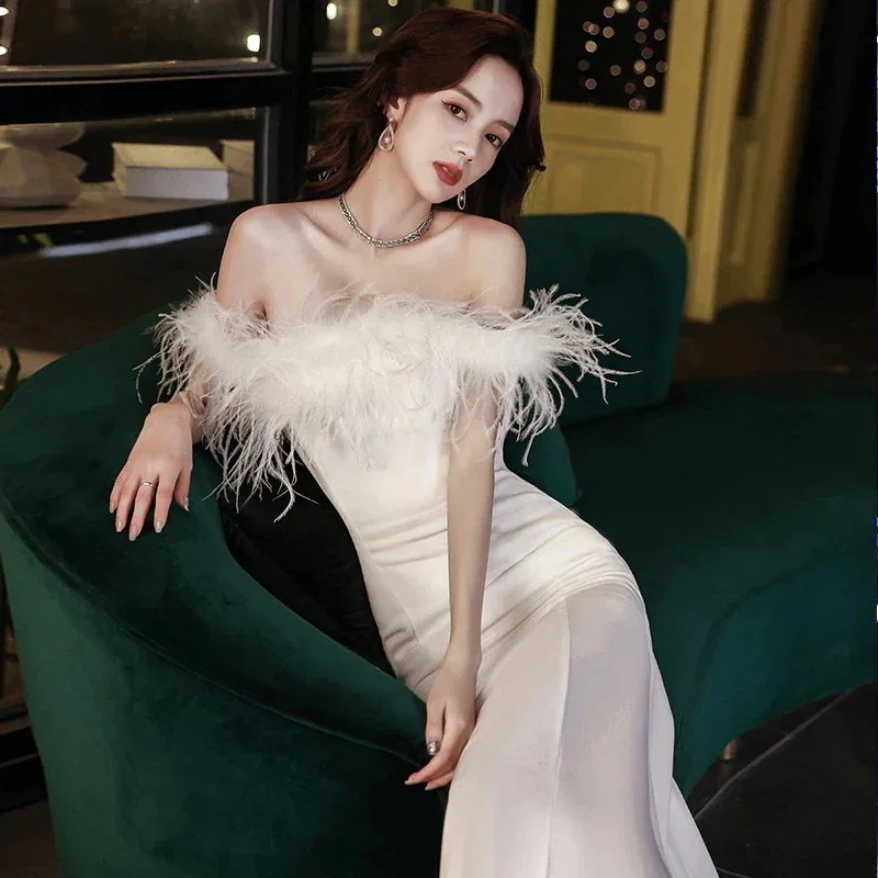 2024 新作 高級感 気質 ワンピース 結婚式 ドレス 花嫁ロングドレス 結婚式ワンピース 韓国ファッション パーティードレス ウェディングドレス 白218