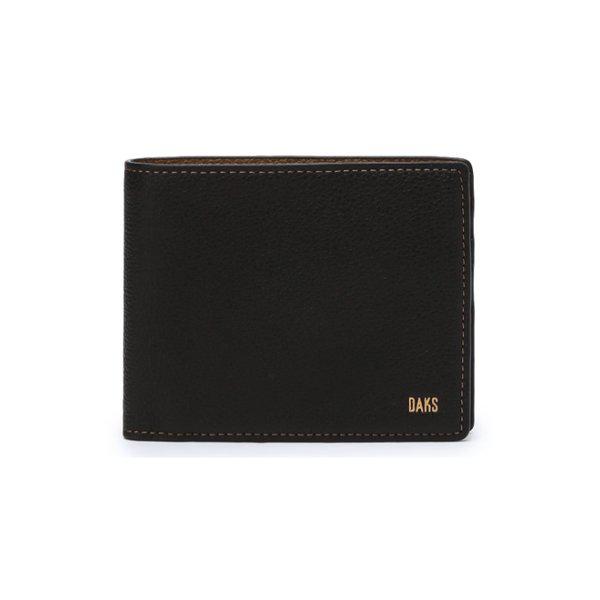 ツートンブラックブラウンカラーコンビ二つ折り財布 DBWA5E701