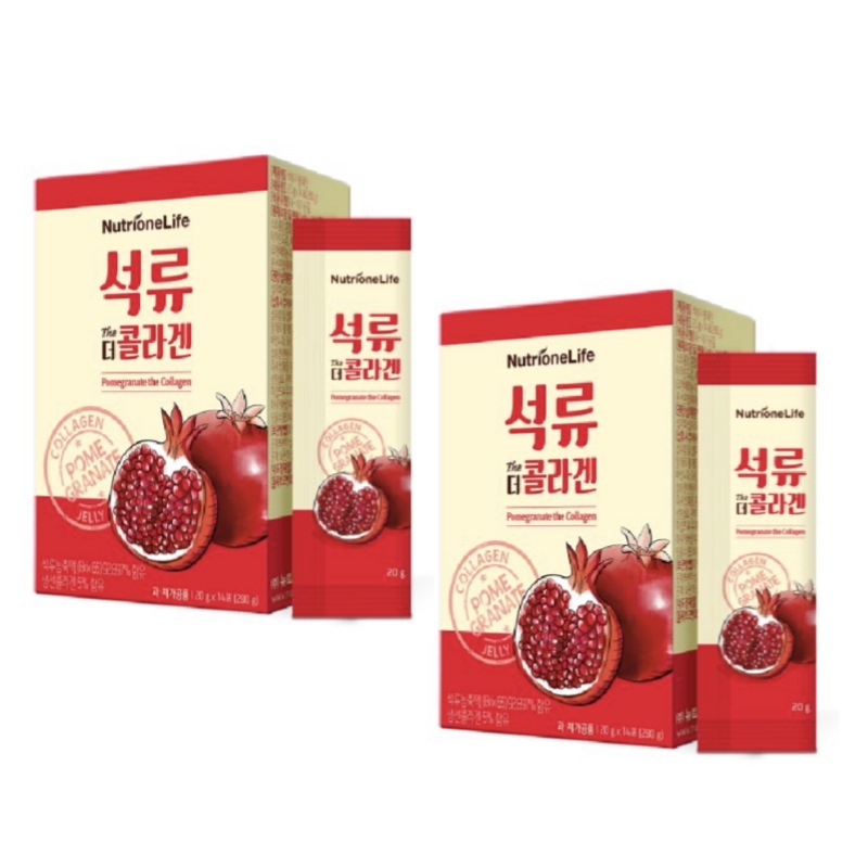 (1+1) ザクロ ザ コラーゲン ゼリー スティック 14p×2box