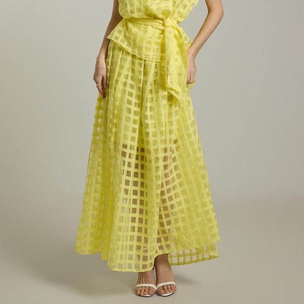 オーガンザ スクエア スカート