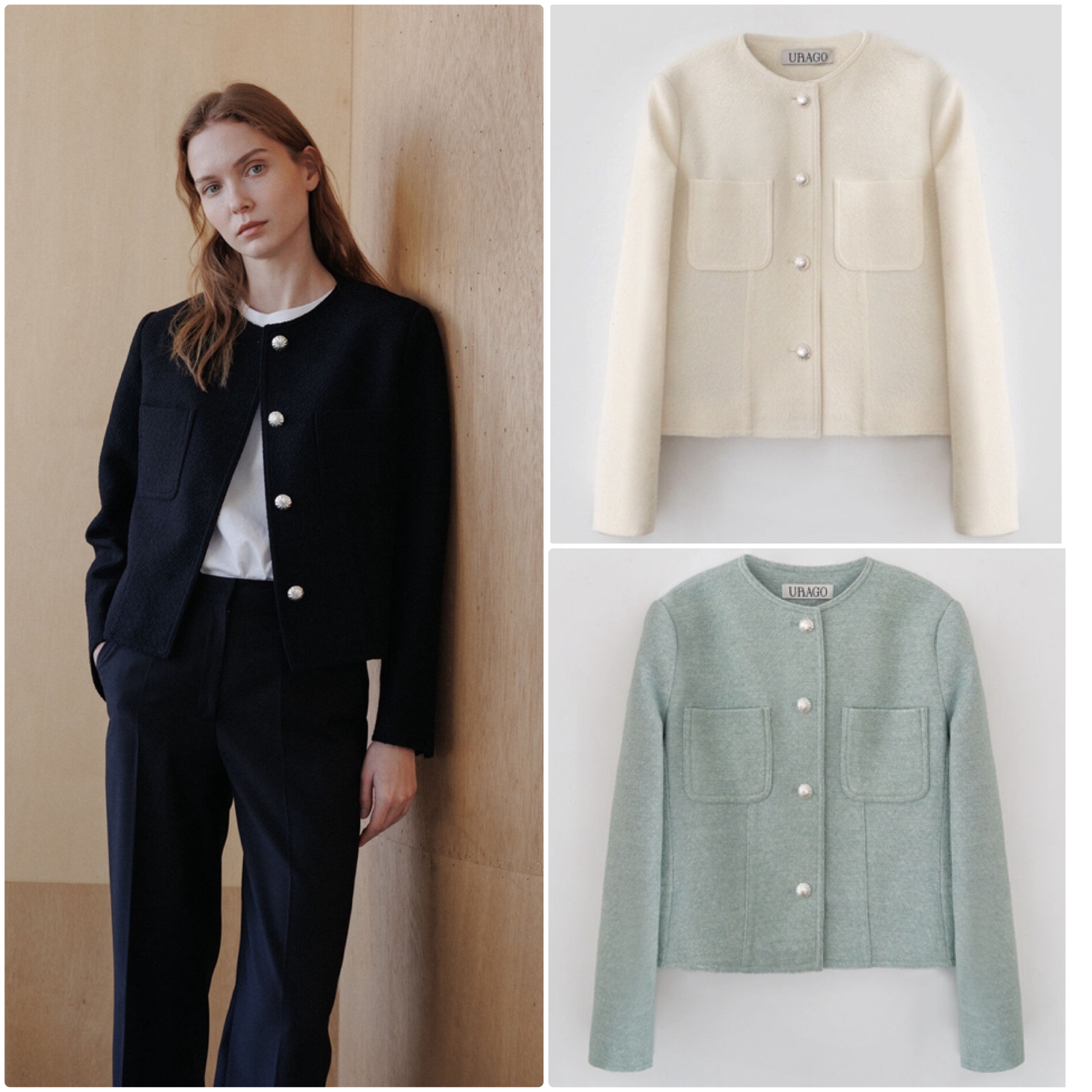 Sophie tweed jacket ウ一ル混紡 25,656円