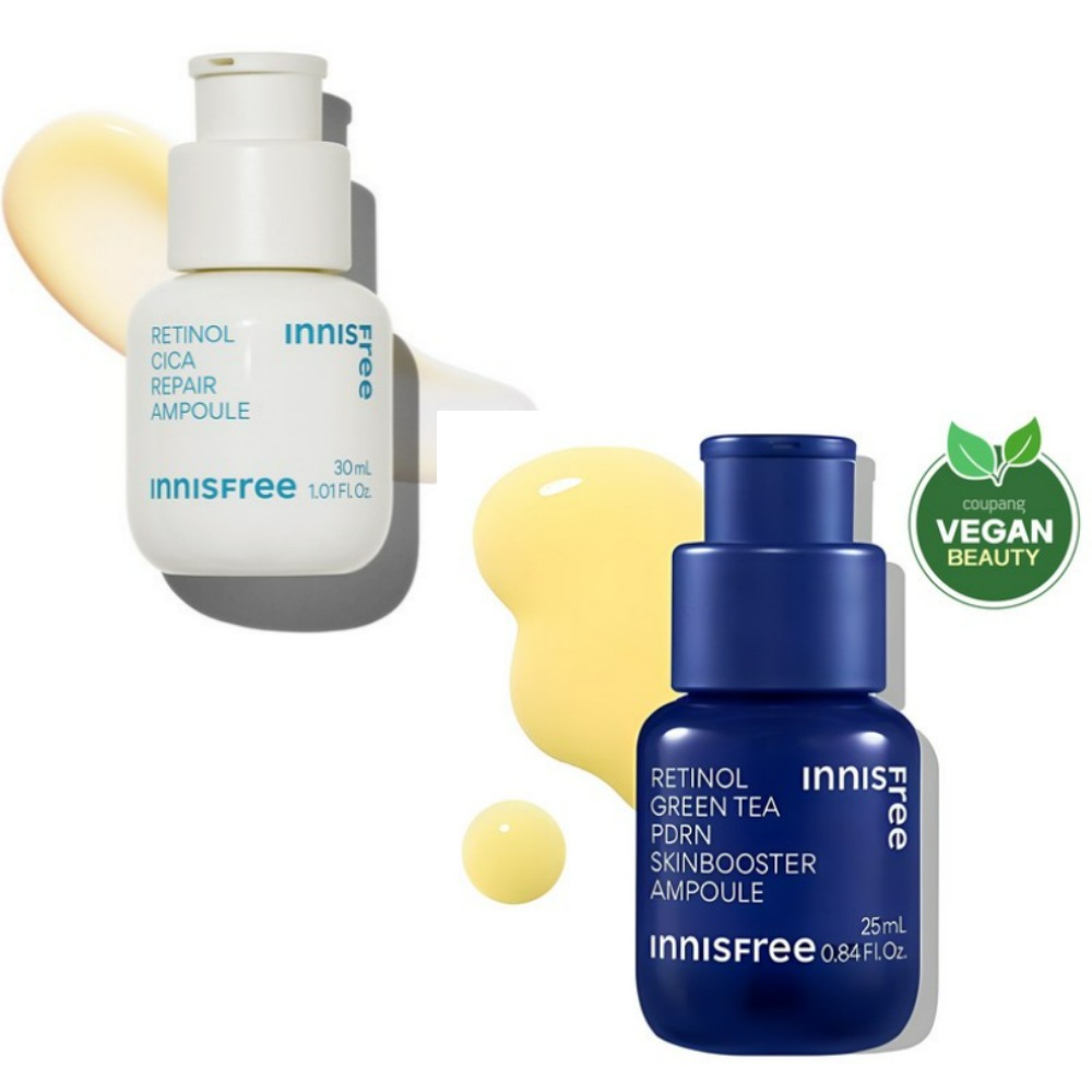 レチノール グリーンティー PDRN アンプル 25mL + レチノール シカ アンプル 30mL