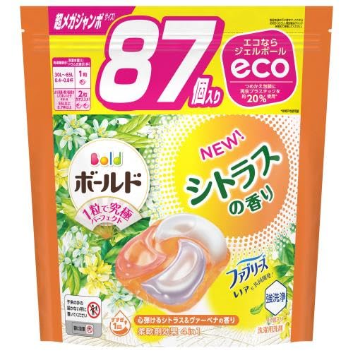P&G ジャパン ボールド ジェルボール 4in1 シトラス&ヴァーベナ 詰替 87個