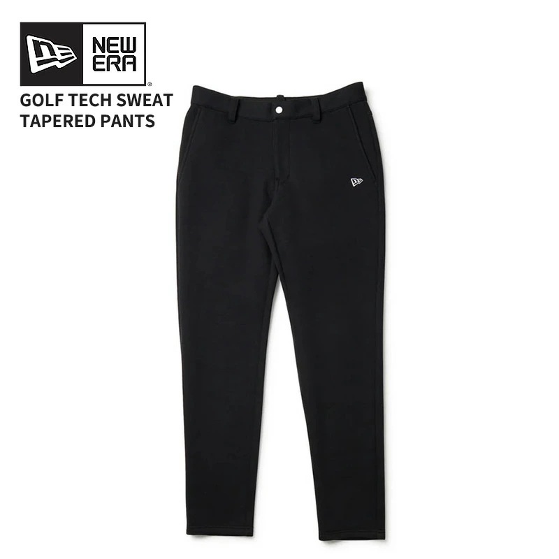 ニューエラ メンズ ゴルフウエア パンツ NEW ERA テックスウェット テーパードパンツ ブラック ゴルフ パンツ ボトムス 14669834