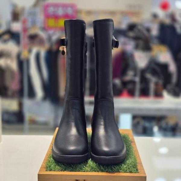 セーブゾーン04 女性コンフォートノンスリップファーハーフ4cmブーツAB ブラック 3FTPGPKSDFR610 (S44369509)