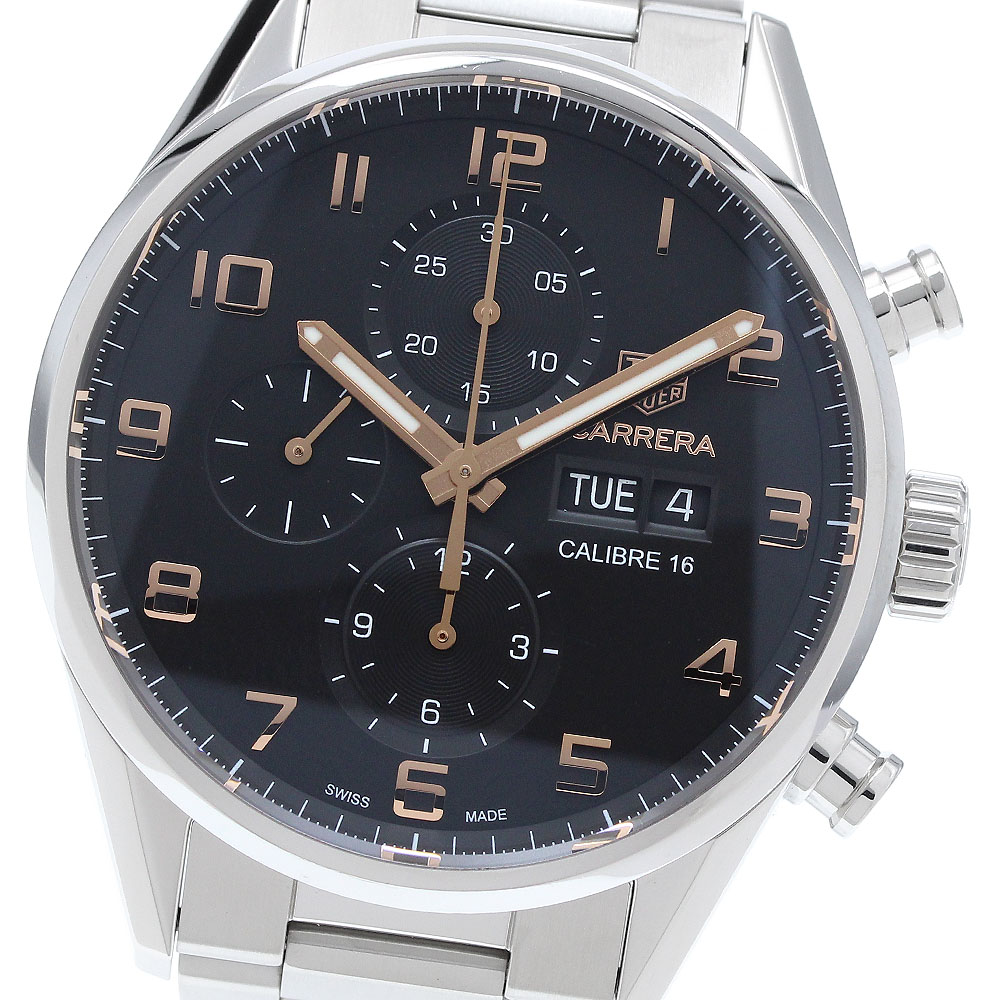 タグホイヤー TAG HEUER CV2A1AB カレラ キャリバー16 クロノグラフ デイデイト 自動巻き メンズ 良品 _921007【中古】