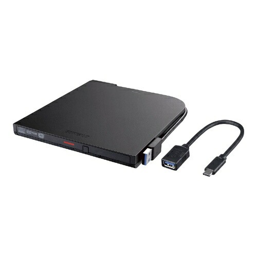バッファロー [DVSM-PTCV8U3-BKB] USB3.2(Gen1)対応 ポータブルDVD 書込ソフト添付 ブラック
