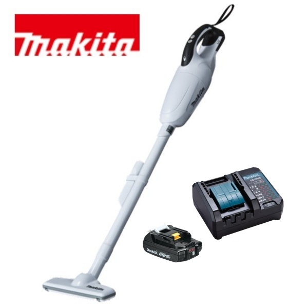 当店だけ！バッテリー充電器も1年保証! マキタ 18V コードレス 掃除機 カプセル式 CL181FDZW + 軽量バッテリー BL1820B + コンパクト充電器DC18WC 充電式 クリーナー